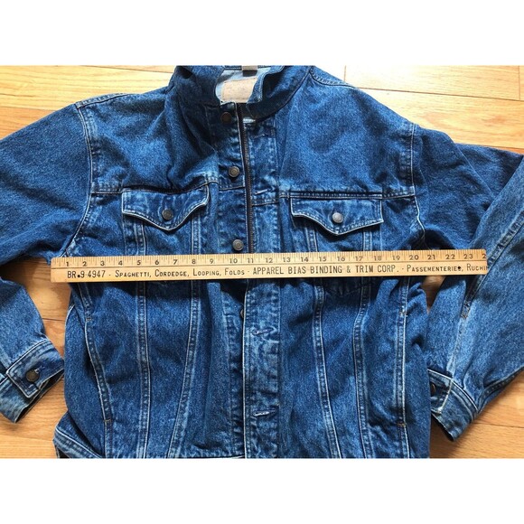 Gap Vintage Denim Jean Jacket Size Medium Zip Button Combo 1990's - Picture 13 of 16